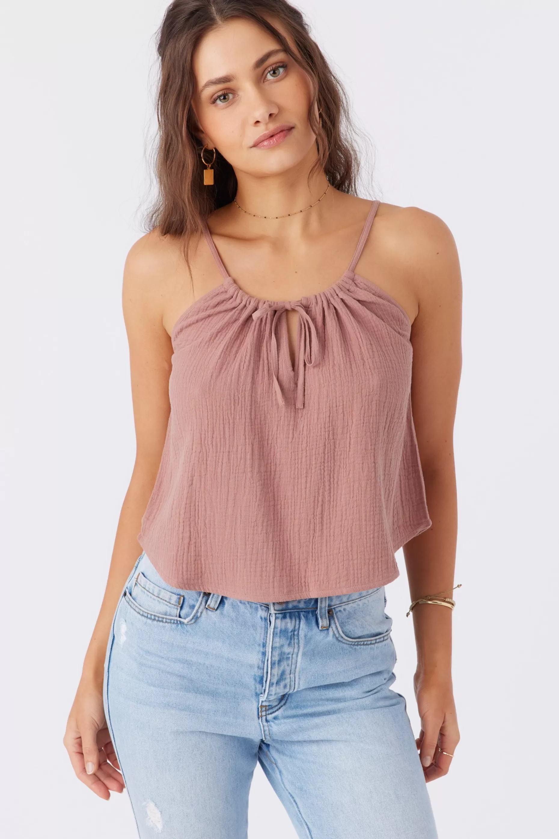 O’Neill ANYA CRINKLE DOUBLE GAUZE TANK TOP^Women Tops