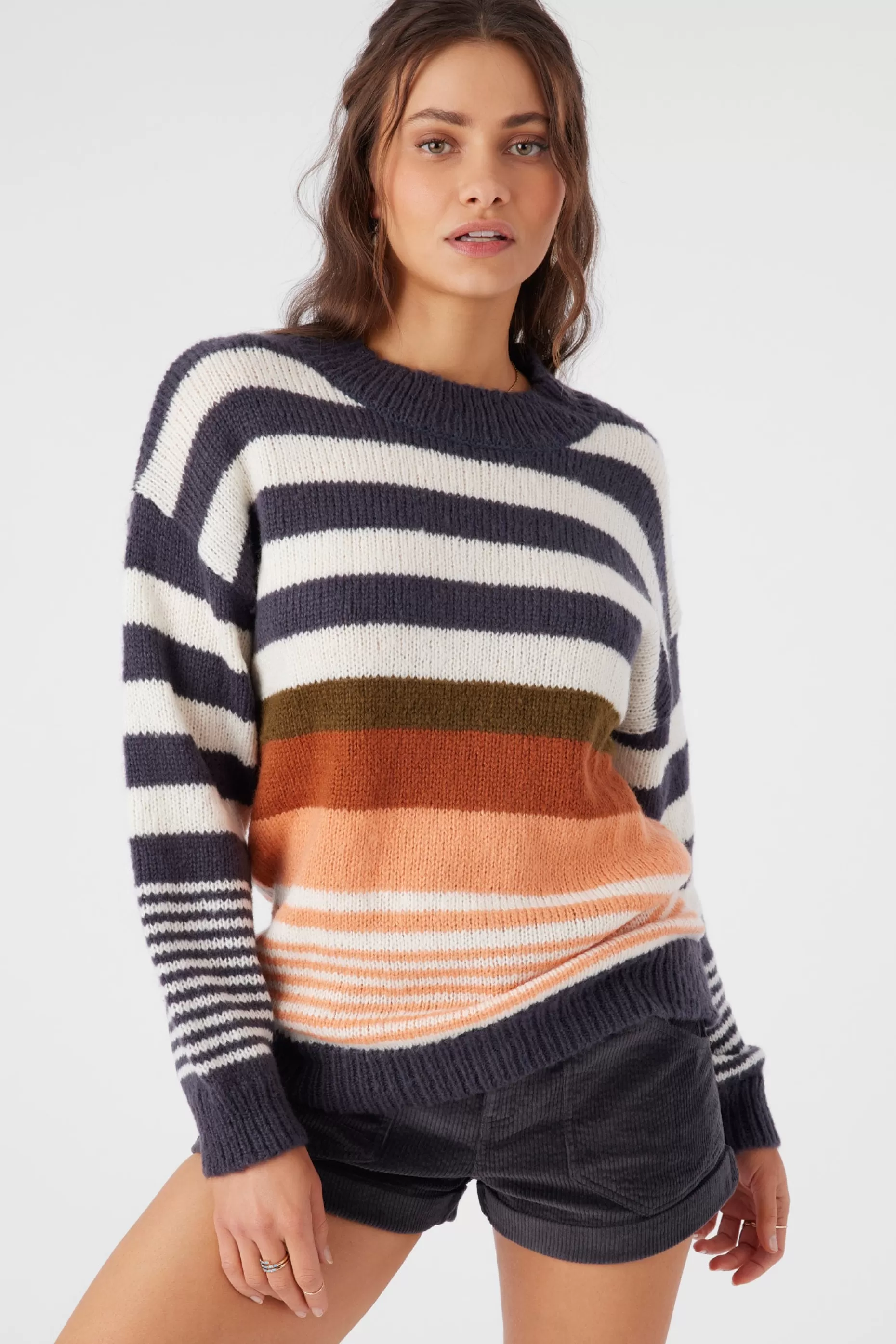 O’Neill BILLIE STRIPE MOCK NECK OVERSIZED SWEATER^Women Sweaters, Hoodies & Fleece