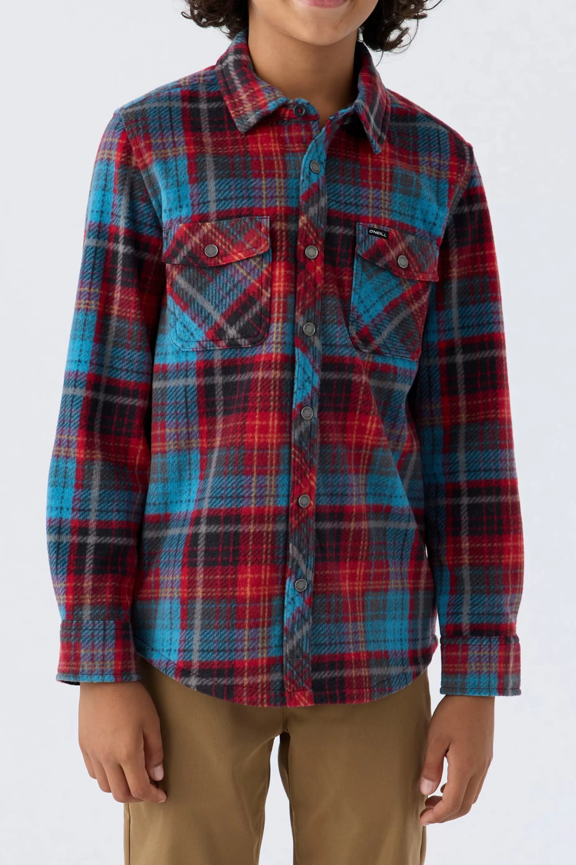 O’Neill BOY'S GLACIER PLAID SUPERFLEECE SHIRT^Kids/BOY Tops