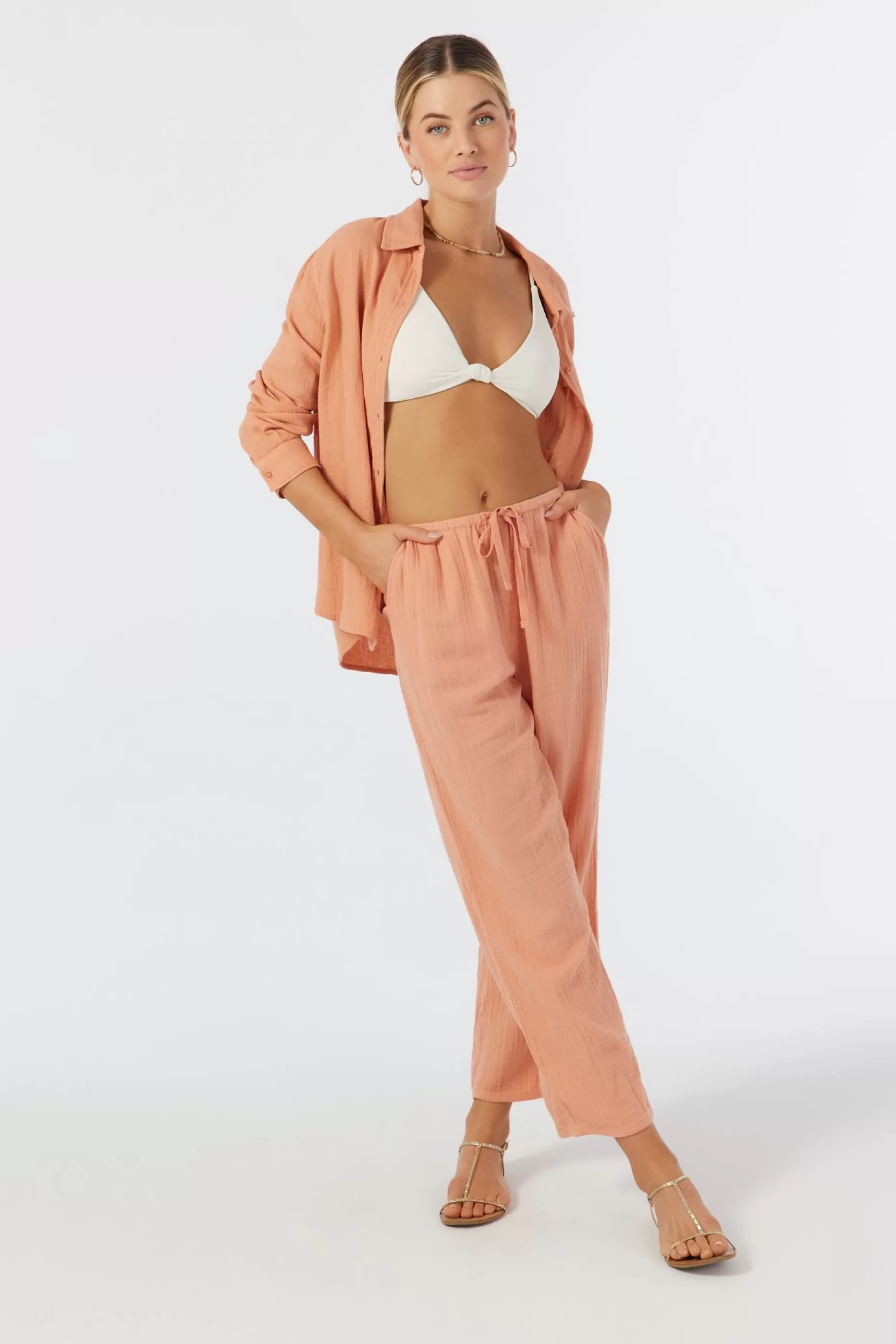 O’Neill BRENDA CRINKLE DOUBLE GAUZE BEACH PANTS^Women Cover-Ups | Bottoms