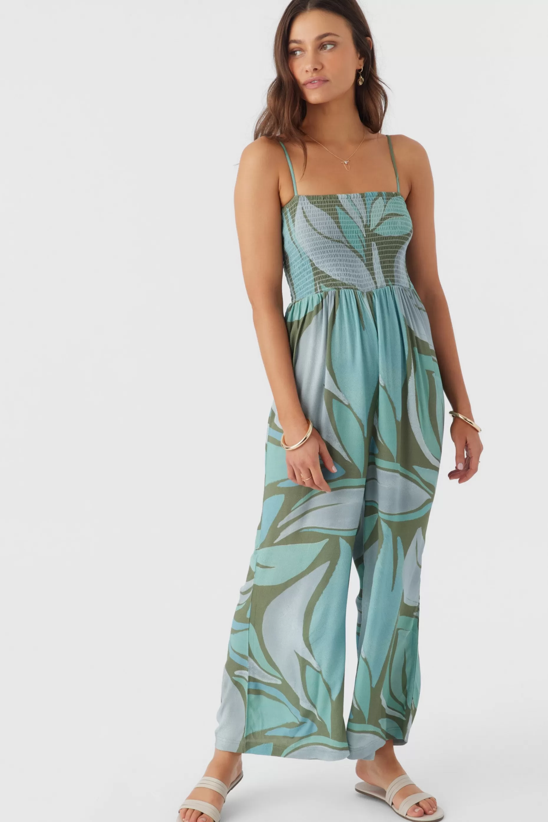 O’Neill CADE LORETA PRINT SMOCKED JUMPSUIT^Women Jumpsuits & Rompers