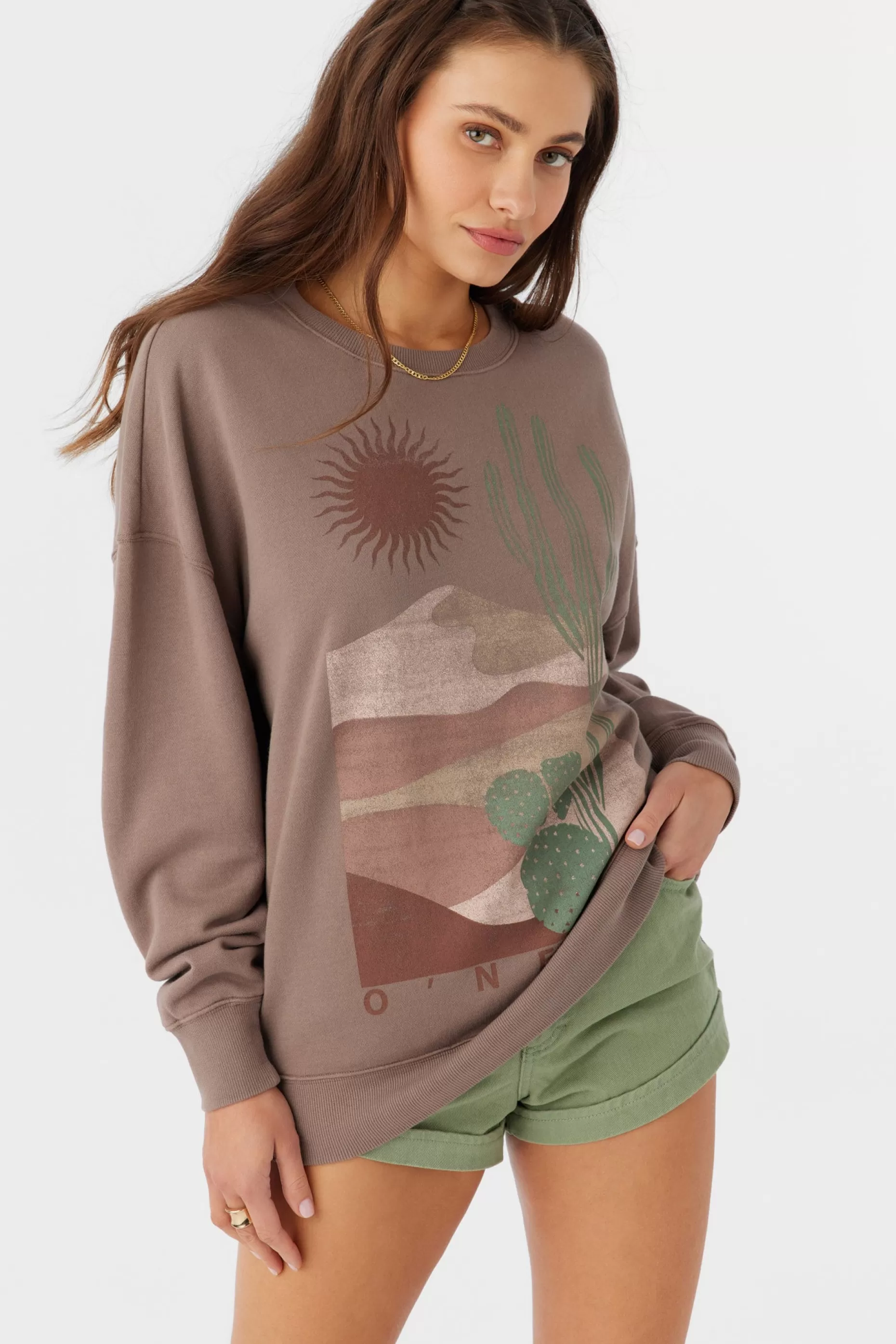 O’Neill CHOICE CREW NECK OVERSIZED FIT FLEECE PULLOVER^Women Graphic Tees & Tanks