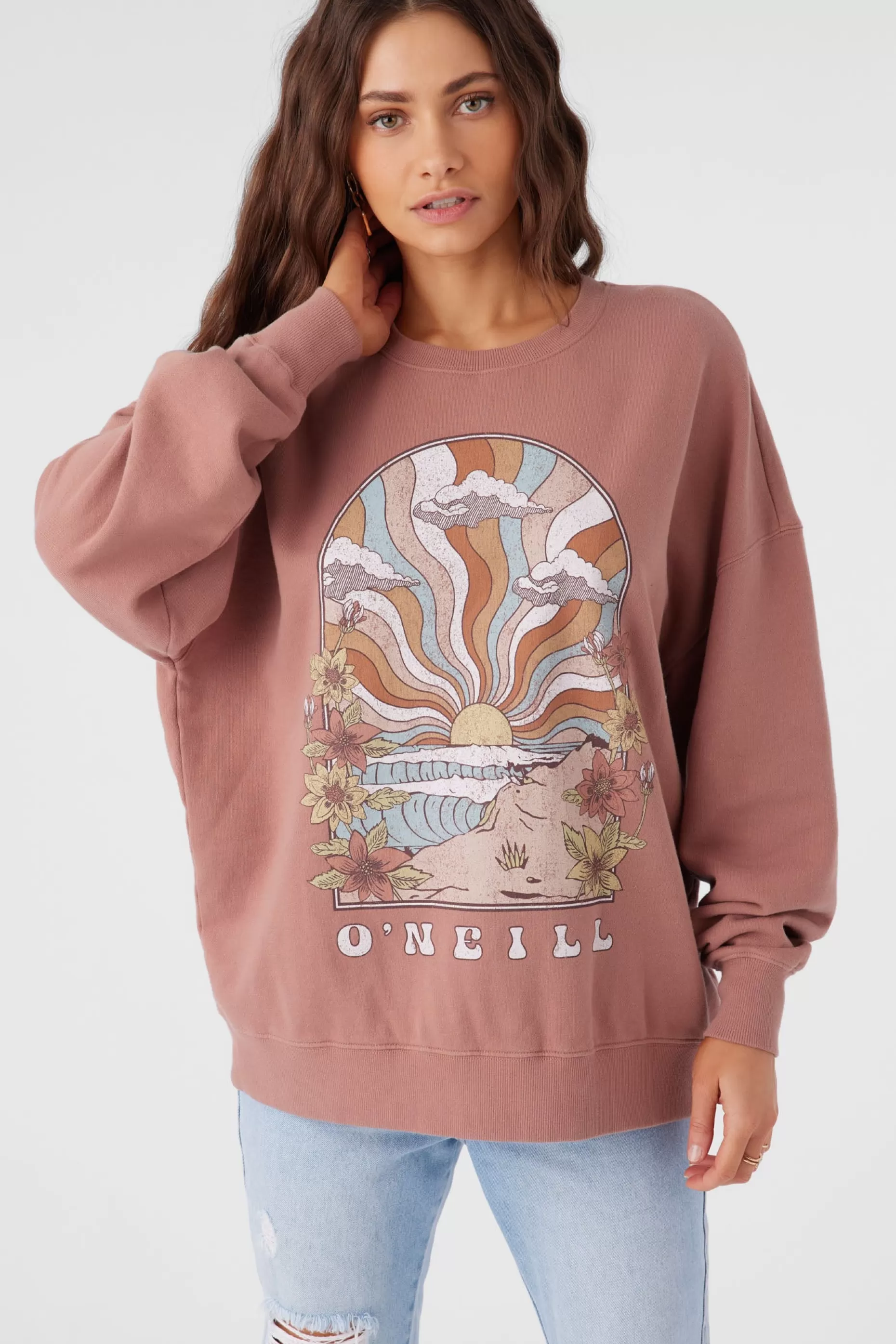 O’Neill CHOICE CREW NECK OVERSIZED FIT FLEECE PULLOVER^Women Sweaters, Hoodies & Fleece