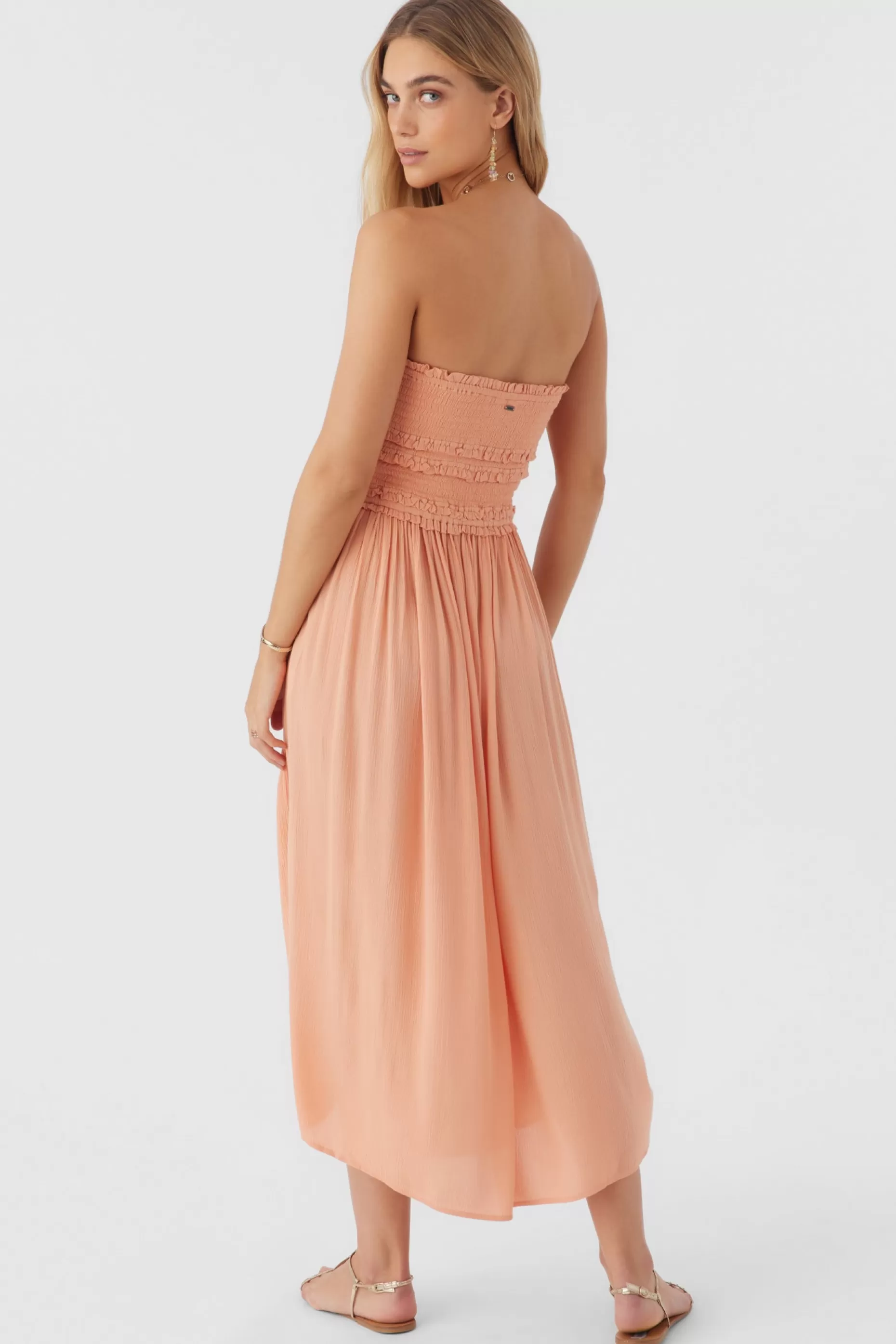 O’Neill DEVYN SMOCKED STRAPLESS MIDI DRESS^Women Dresses