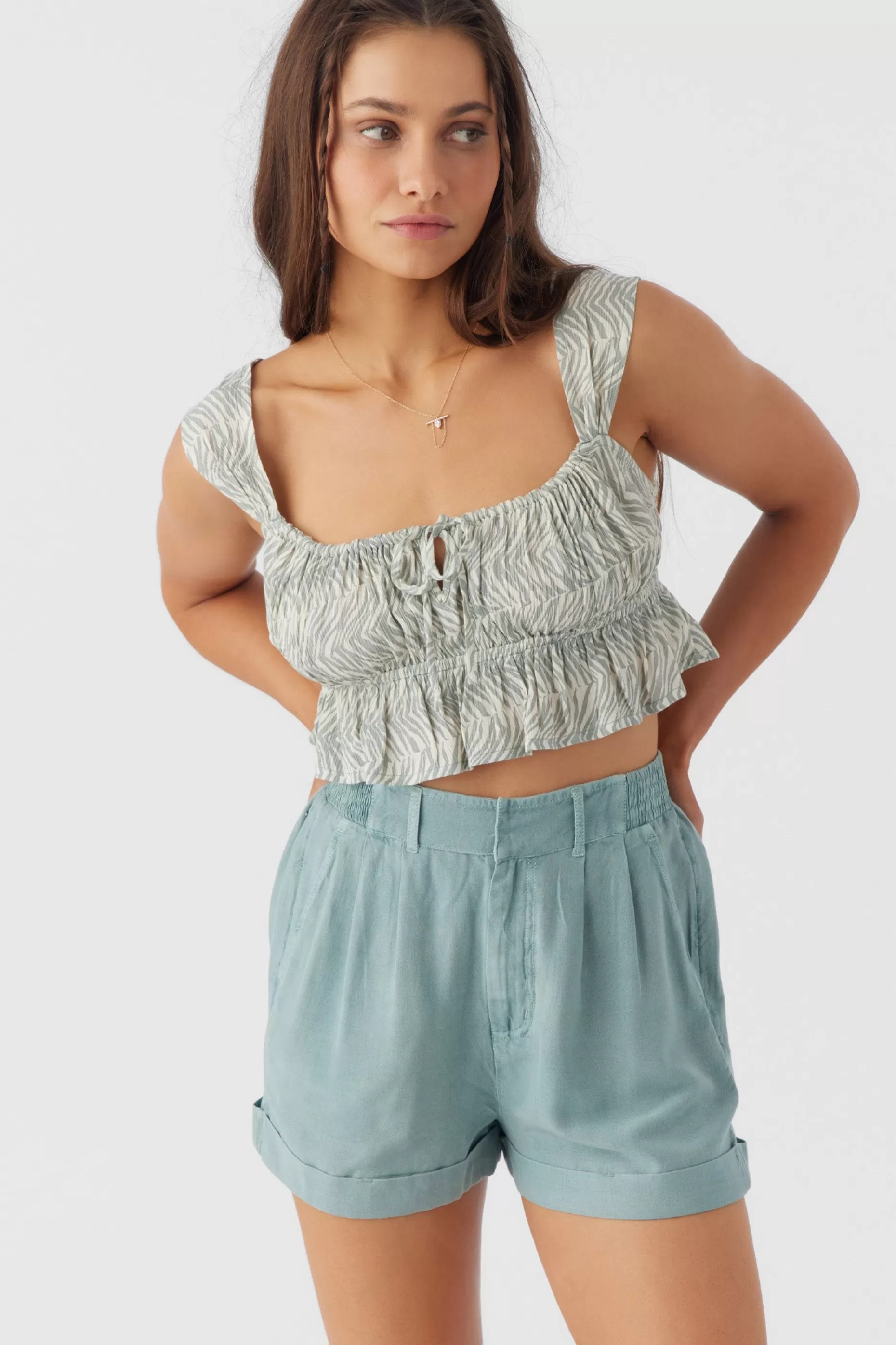 O’Neill GABBIE ZEBRA TEXTURE CROP TOP^Women Tops