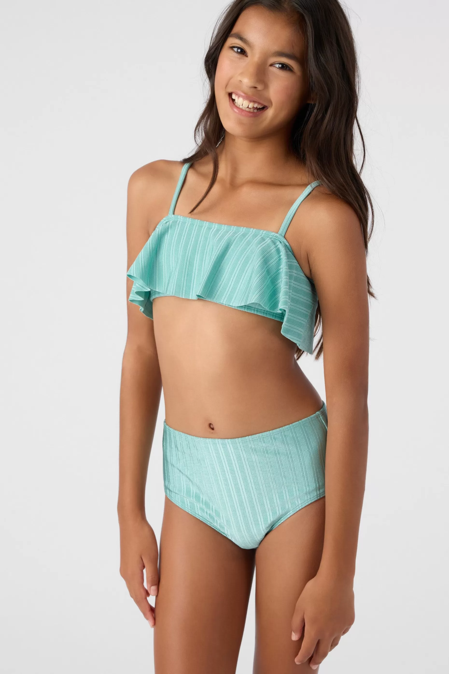 O’Neill GIRL'S MIZI METALLIC RIB RUFFLE BRALETTE SWIM SET^Women/Kids Swim Sets | Swim Sets