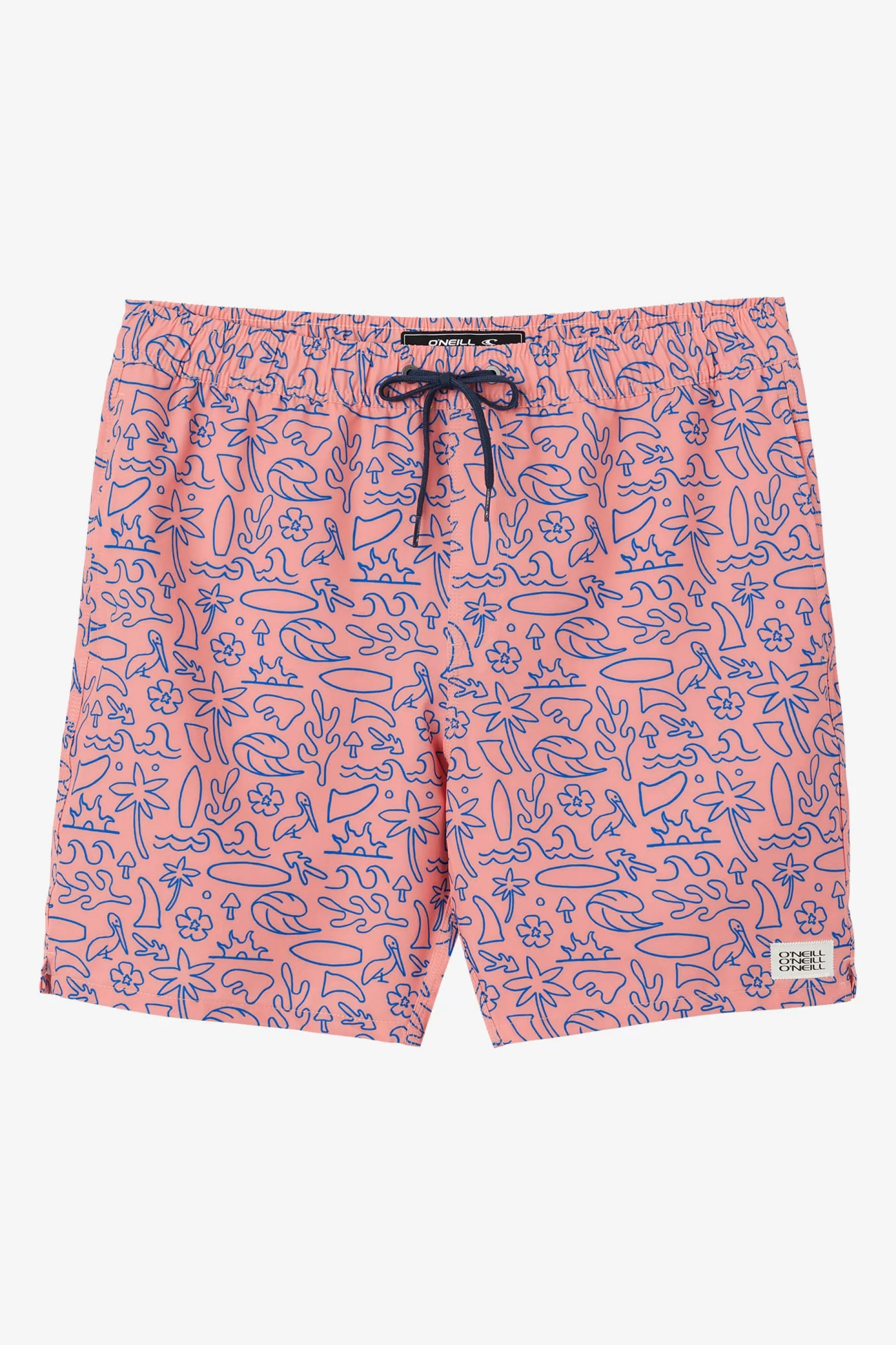 O’Neill HERMOSA ELASTIC WAIST 17" SWIM TRUNKS^ Side Pockets