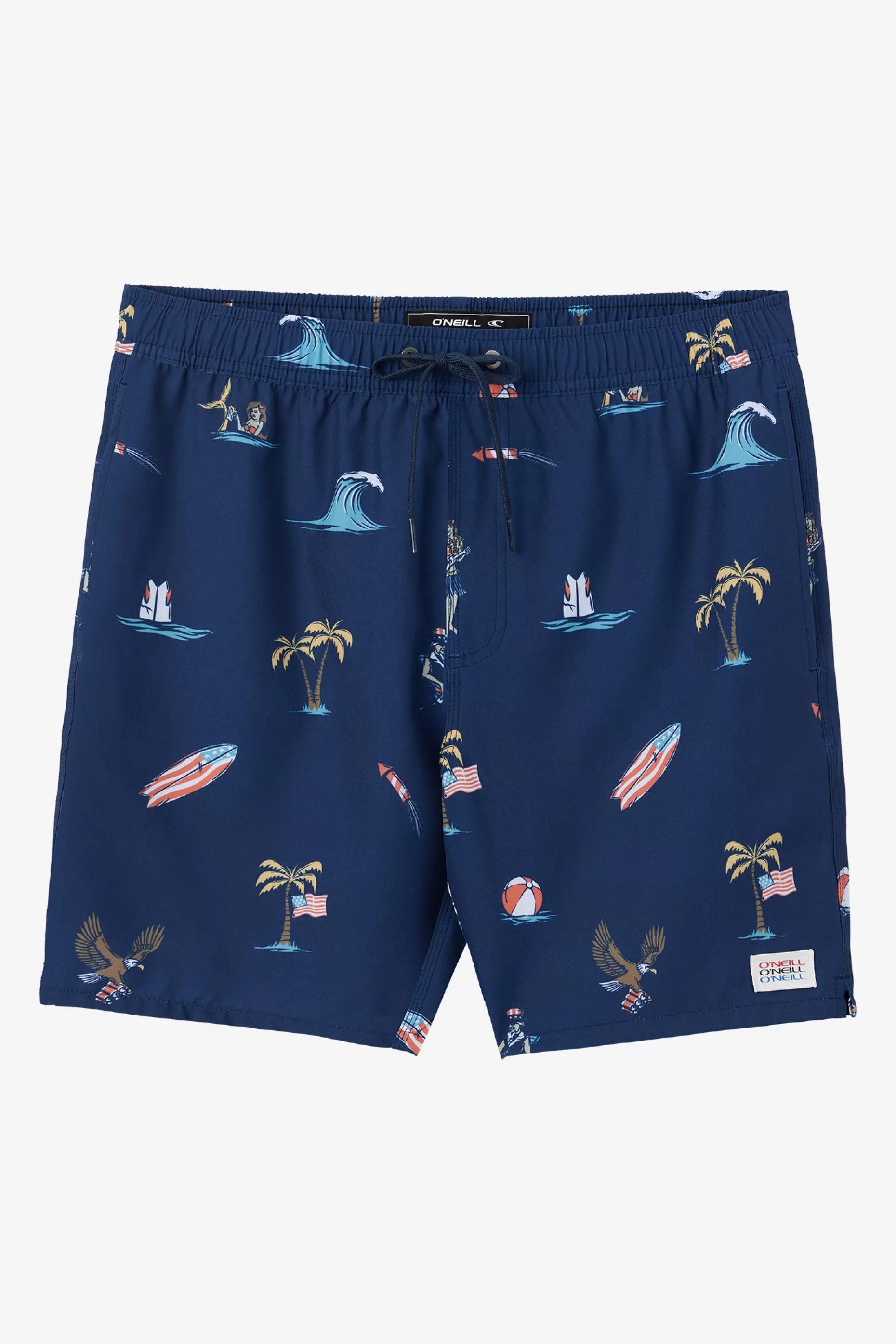 O’Neill HERMOSA ELASTIC WAIST 17" SWIM TRUNKS^ Side Pockets