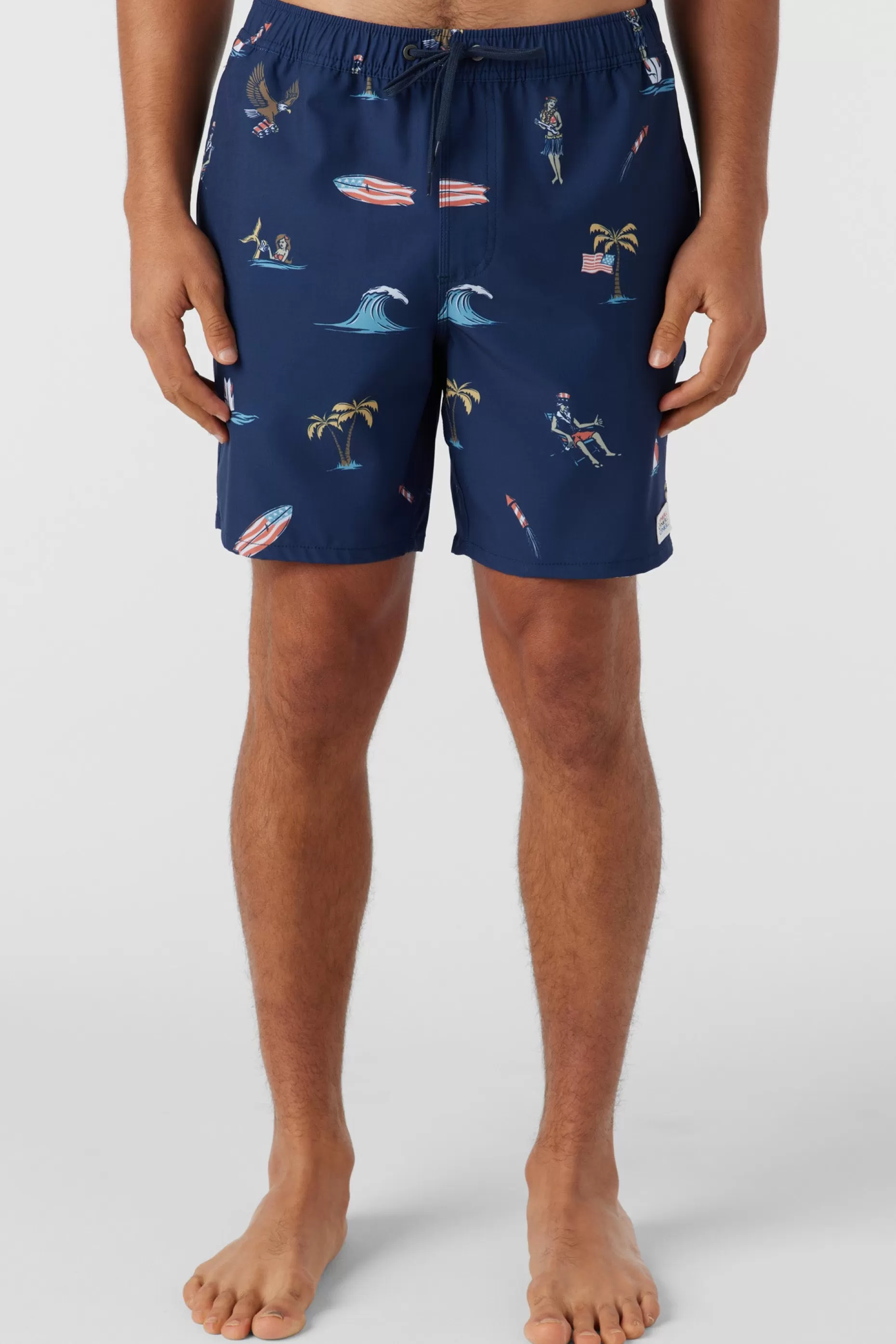 O’Neill HERMOSA ELASTIC WAIST 17" SWIM TRUNKS^ Side Pockets