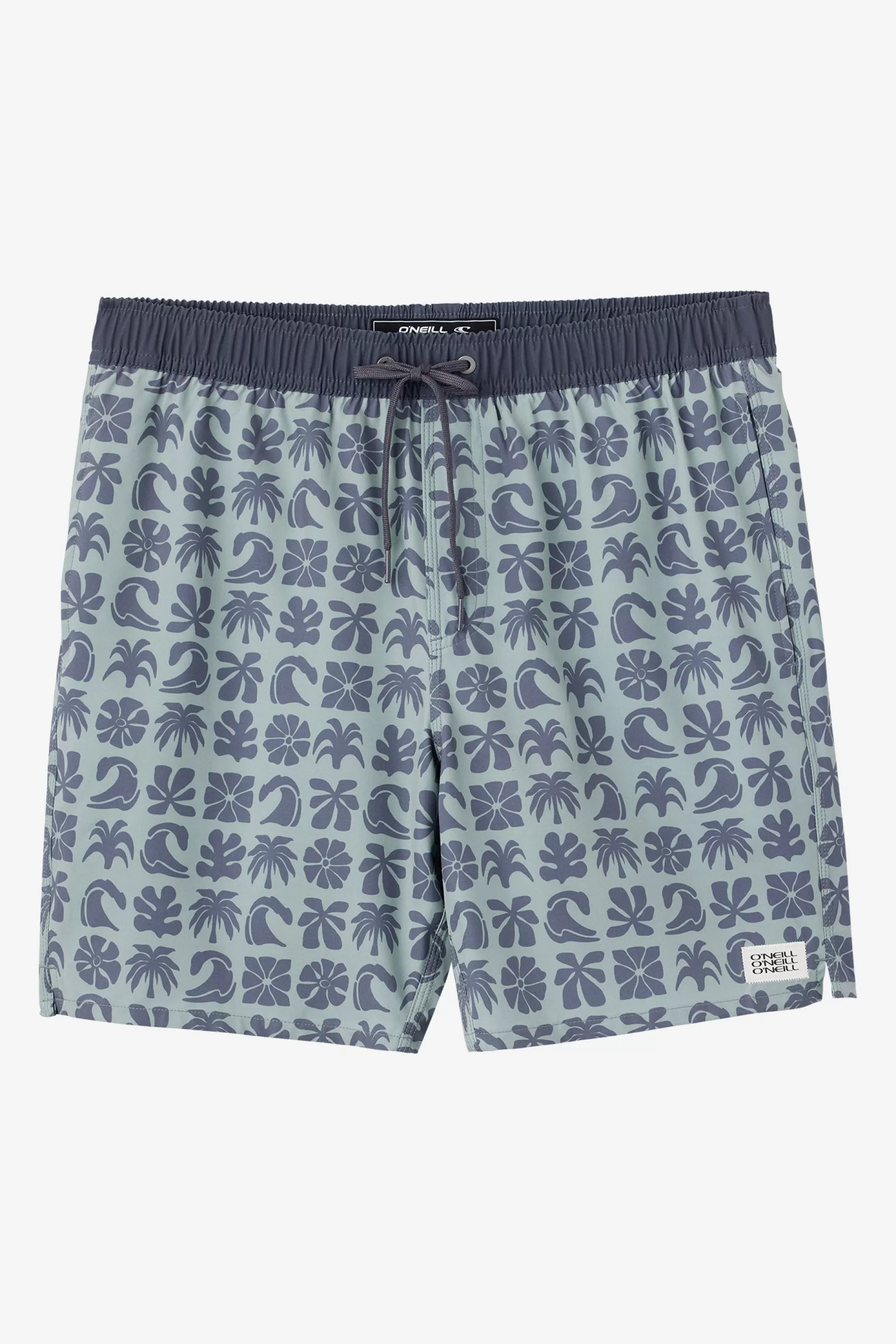 O’Neill HERMOSA ELASTIC WAIST LINED 17" SWIM TRUNKS^ Side Pockets