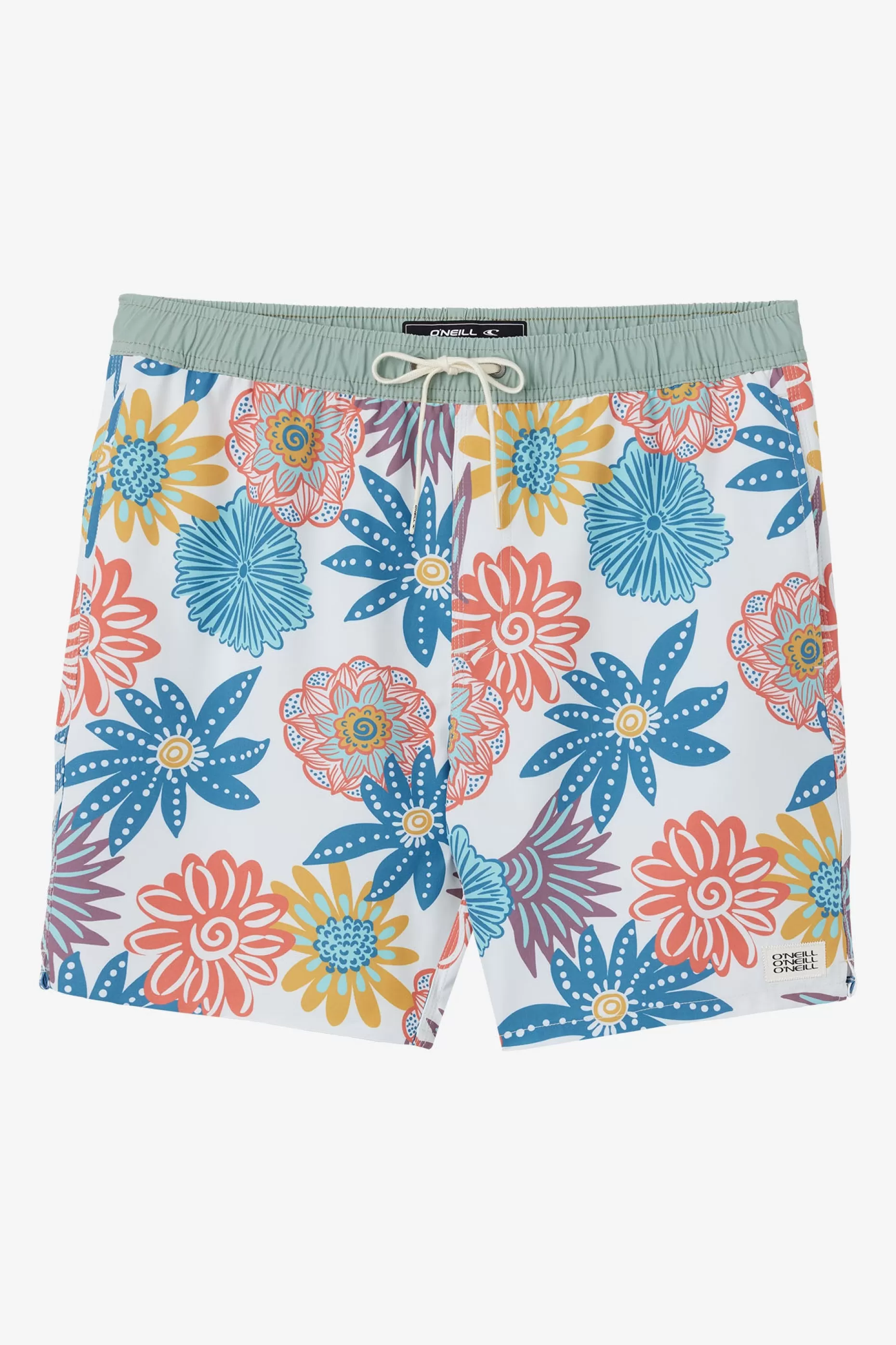 O’Neill HERMOSA ELASTIC WAIST LINED 17" SWIM TRUNKS^ Side Pockets