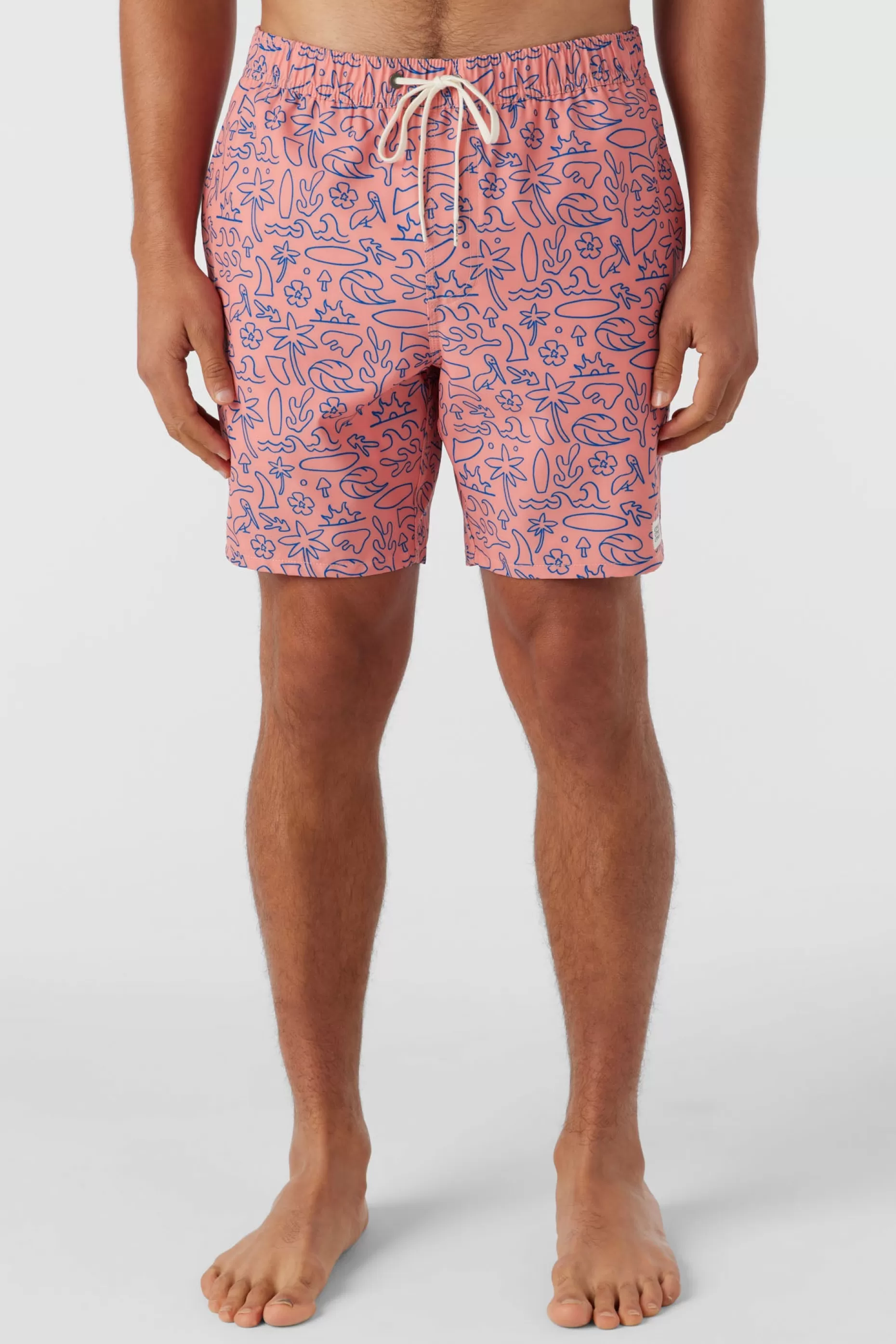 O’Neill HERMOSA ELASTIC WAIST LINED 17" SWIM TRUNKS^ Side Pockets