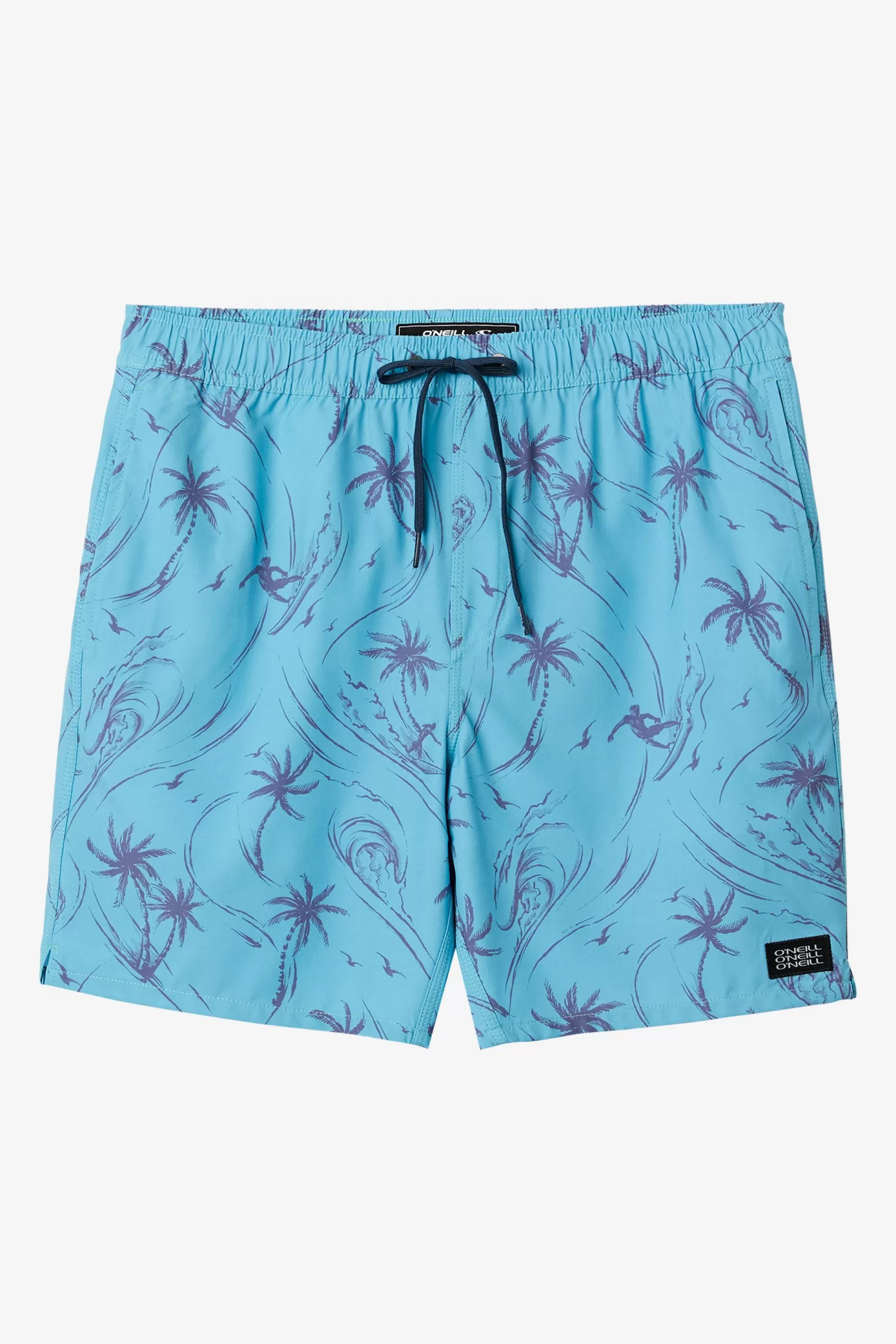 O’Neill HERMOSA ELASTIC WAIST LINED 17" SWIM TRUNKS^ Side Pockets