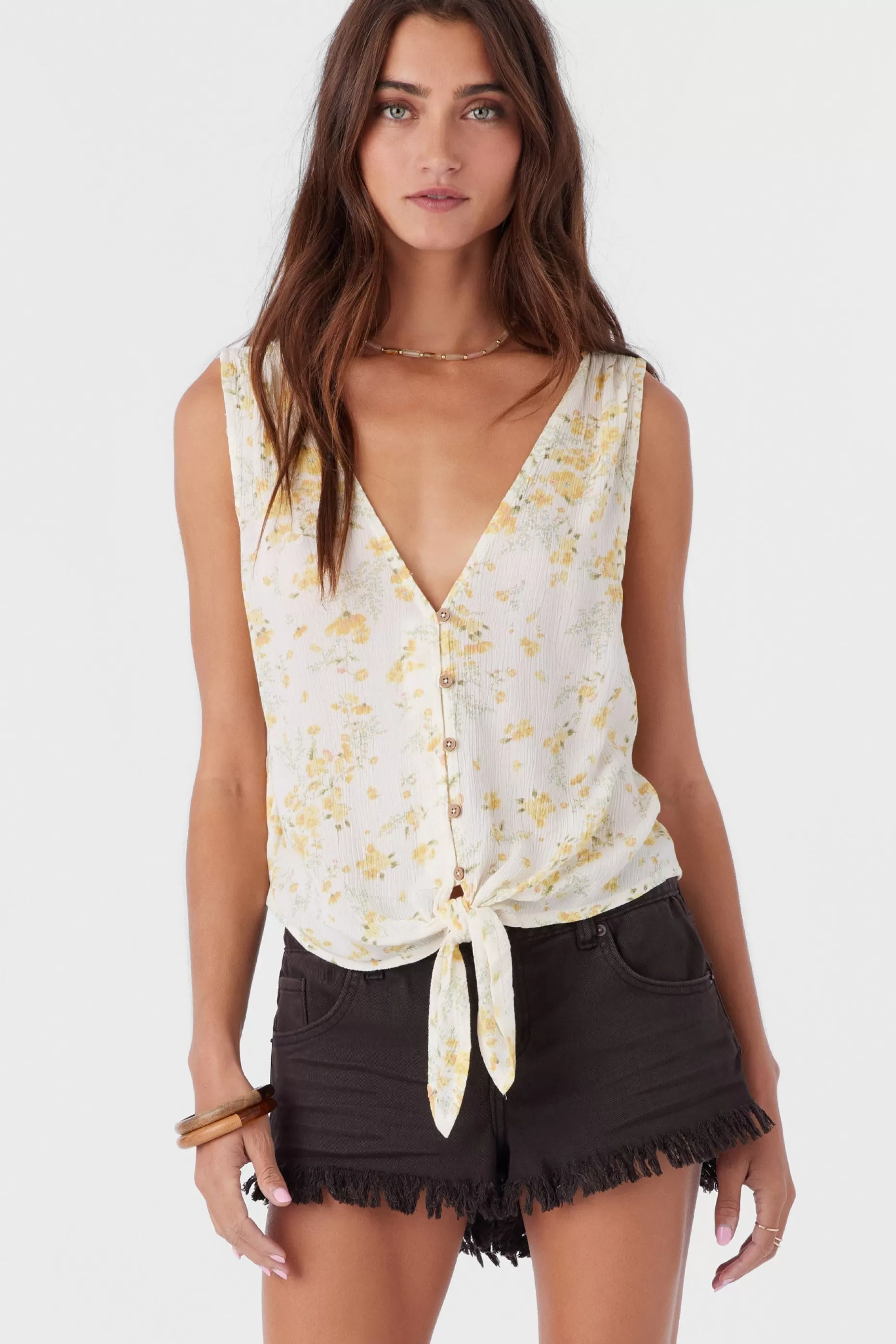 O’Neill JADEN TATIANNA FLORAL TIE-FRONT TOP^Women Tops