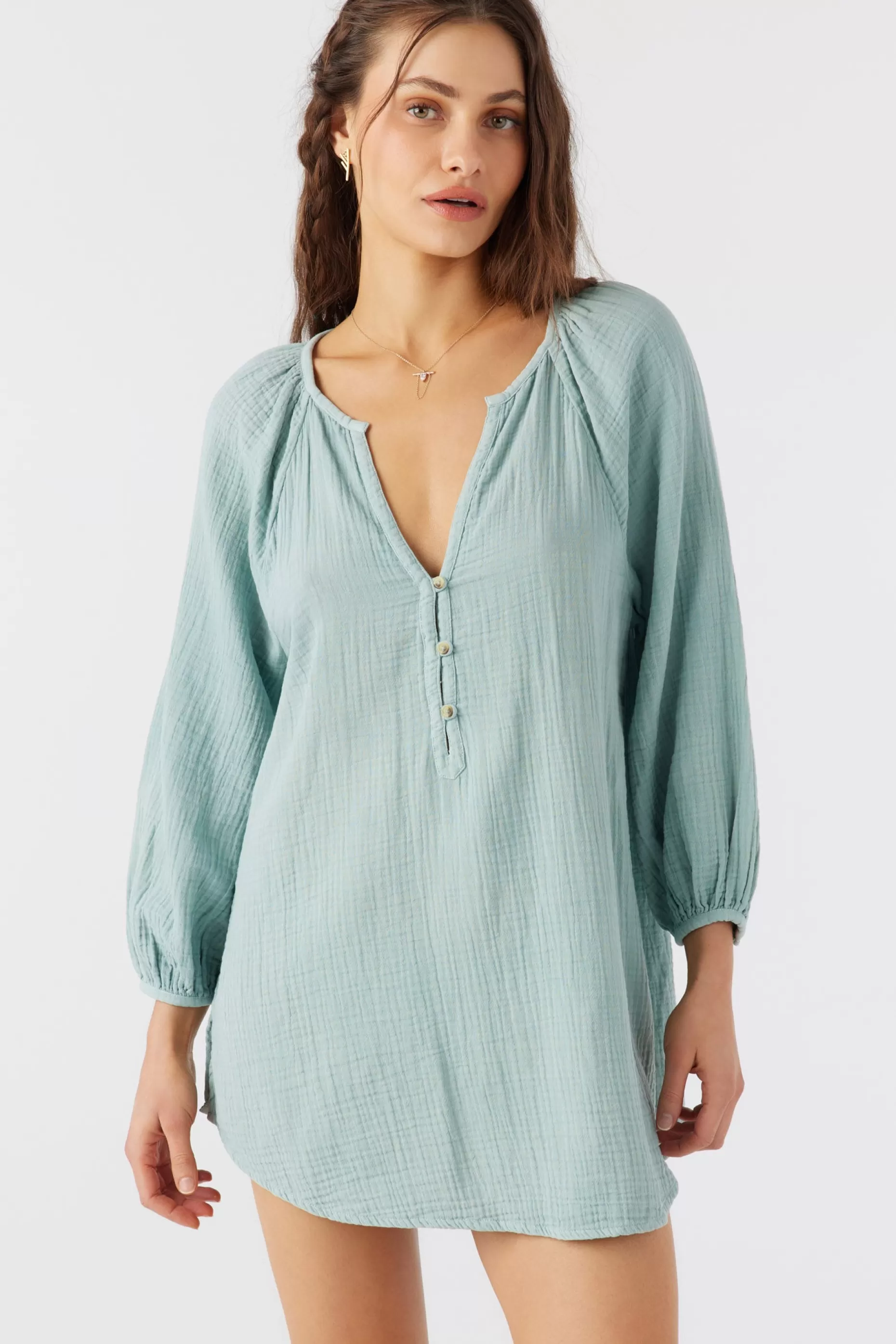 O’Neill KRYSTEN CRINKLE DOUBLE GAUZE TUNIC SWIM COVER-UP^Women Cover-Ups