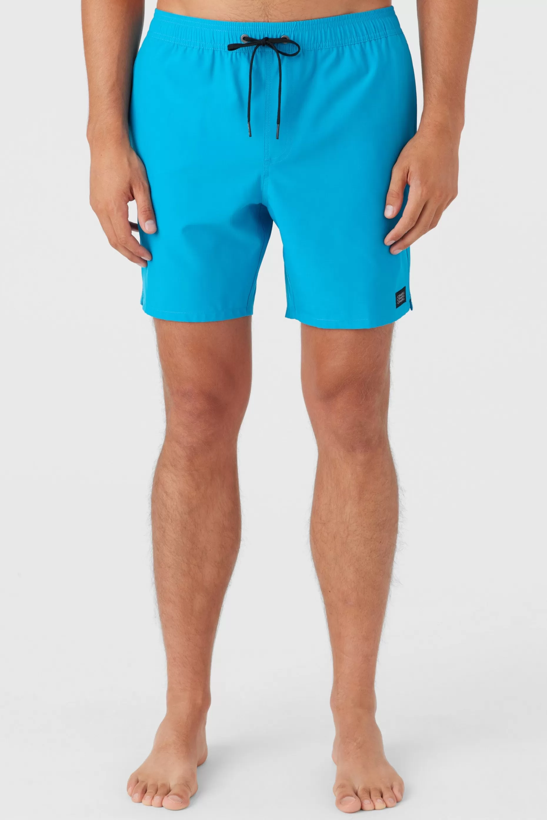 O’Neill LENNOX HERMOSA SOLID ELASTIC WAIST 17" SWIM TRUNKS^ Side Pockets