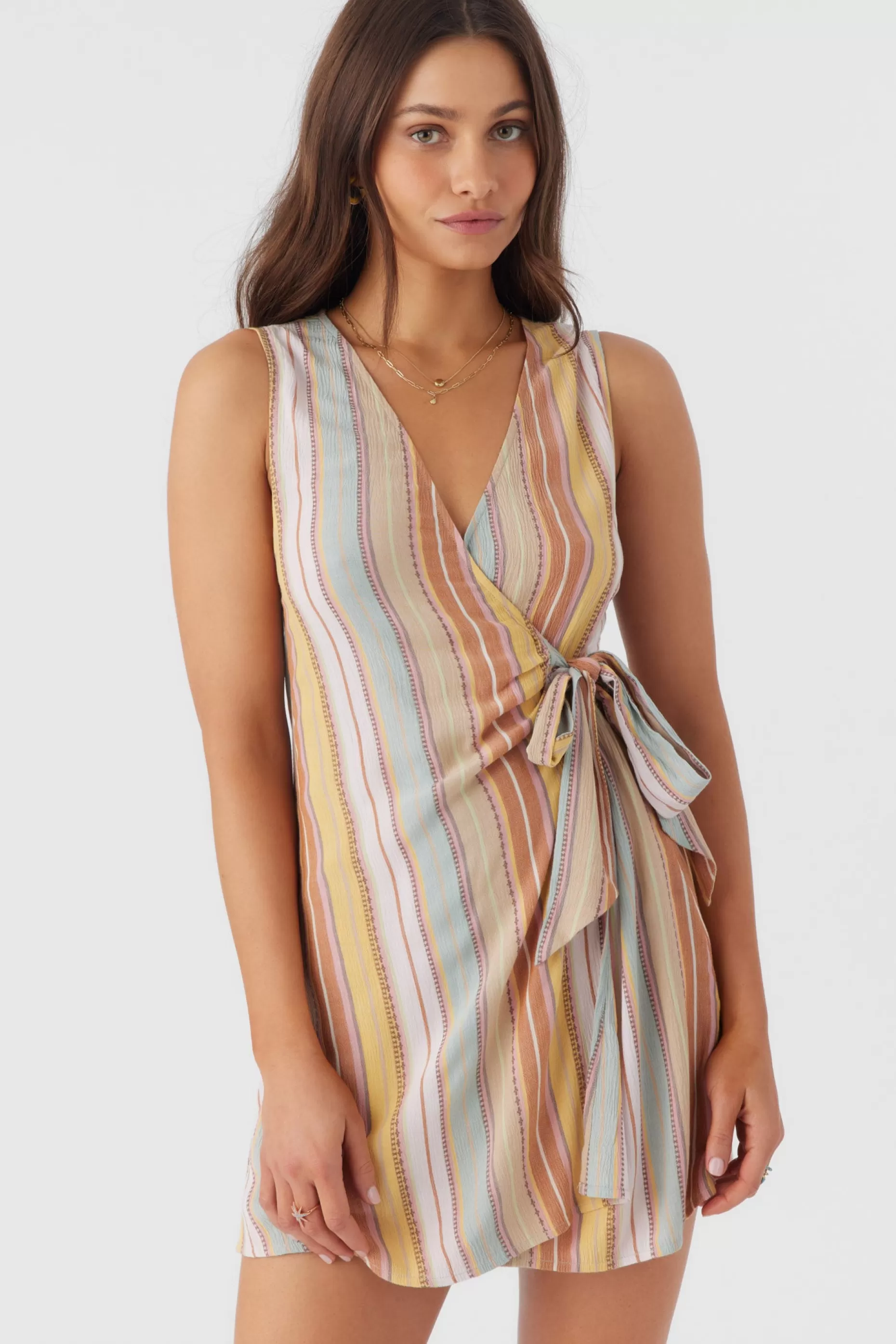 O’Neill MAIZIE STRIPE WRAP MINI DRESS^Women Dresses