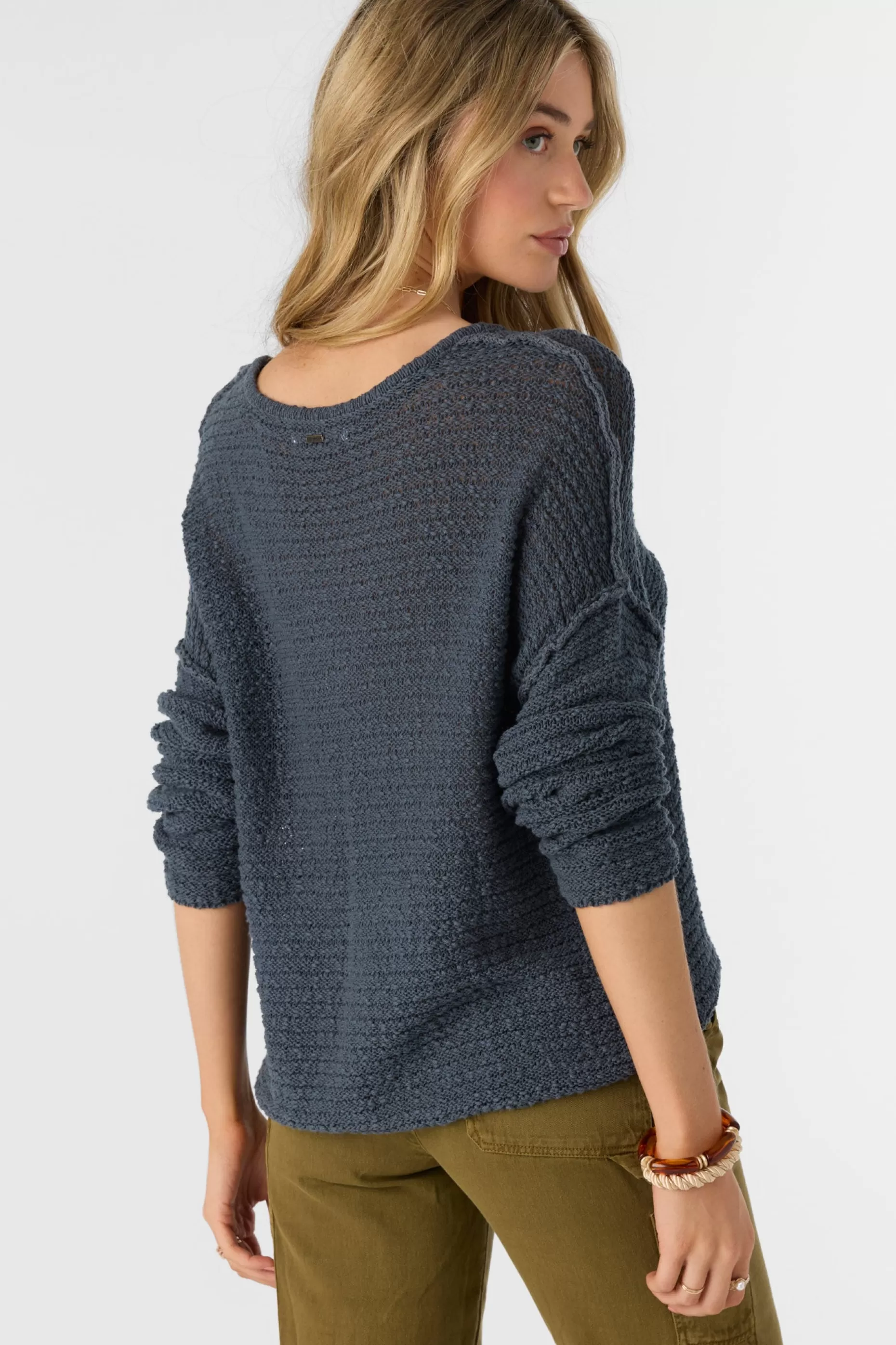 O’Neill MARINA COTTON SLUB V-NECK SWEATER^Women Sweaters, Hoodies & Fleece