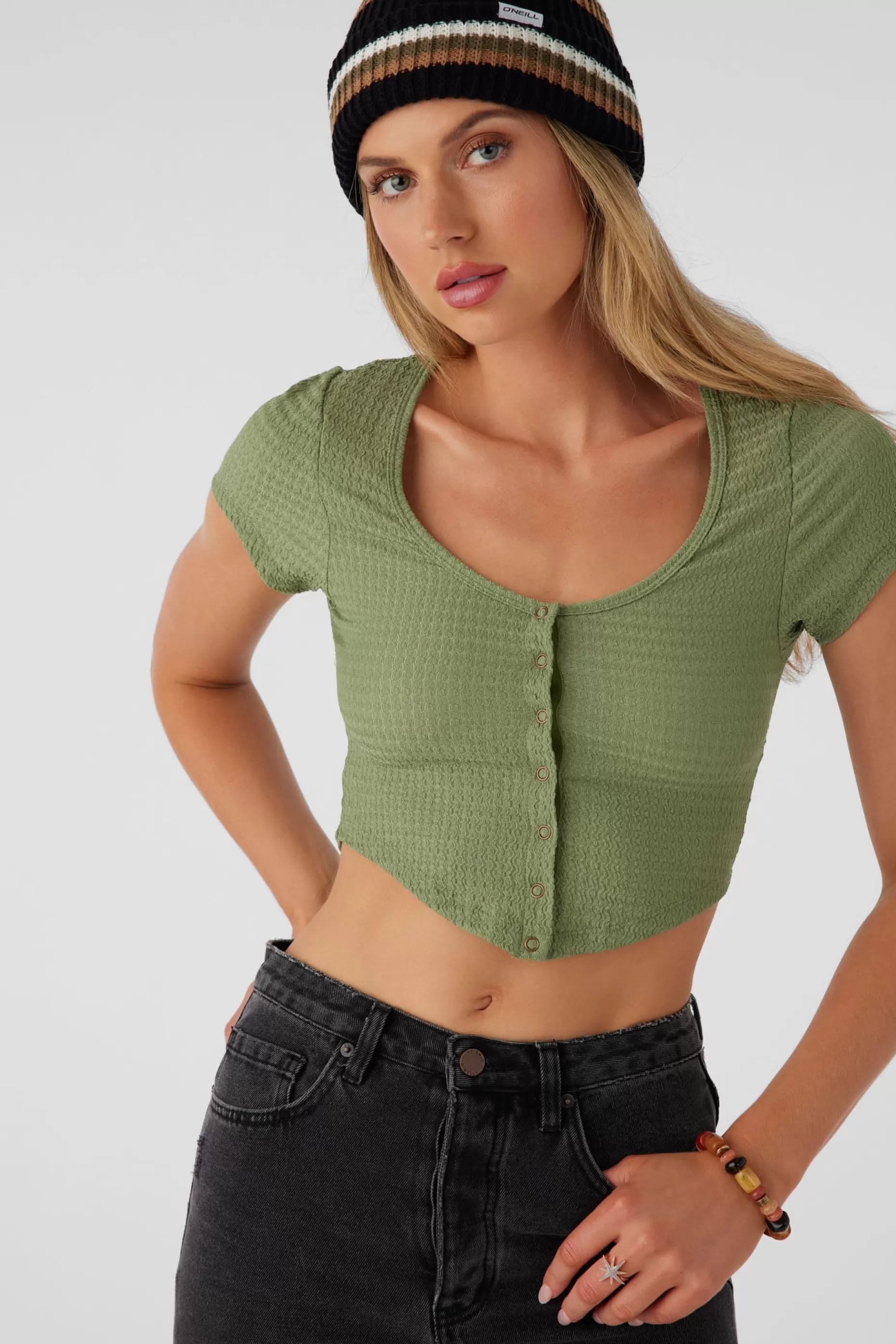 O’Neill MARLENA TEXTURED KNIT CROP TOP^Women Tops