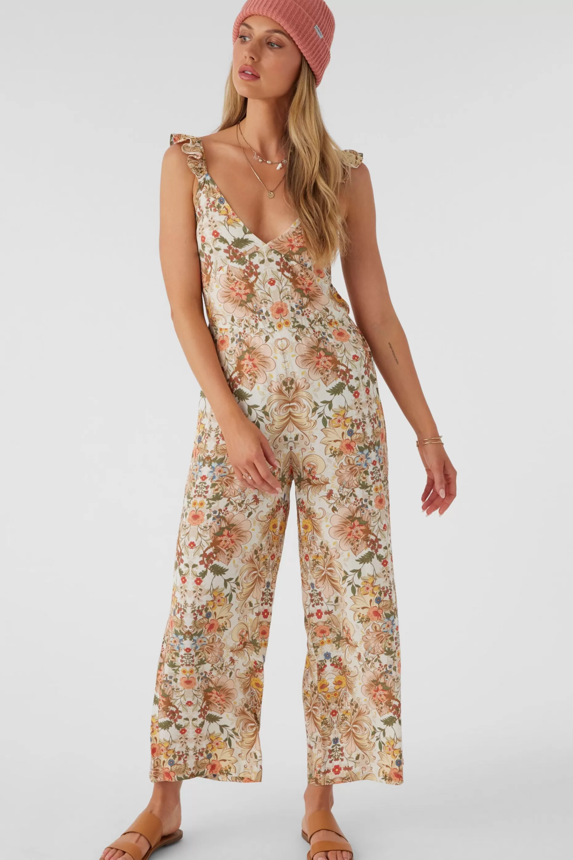 O’Neill MONYCA SOFIA FLORAL FLUTTER TANK JUMPSUIT^Women Jumpsuits & Rompers