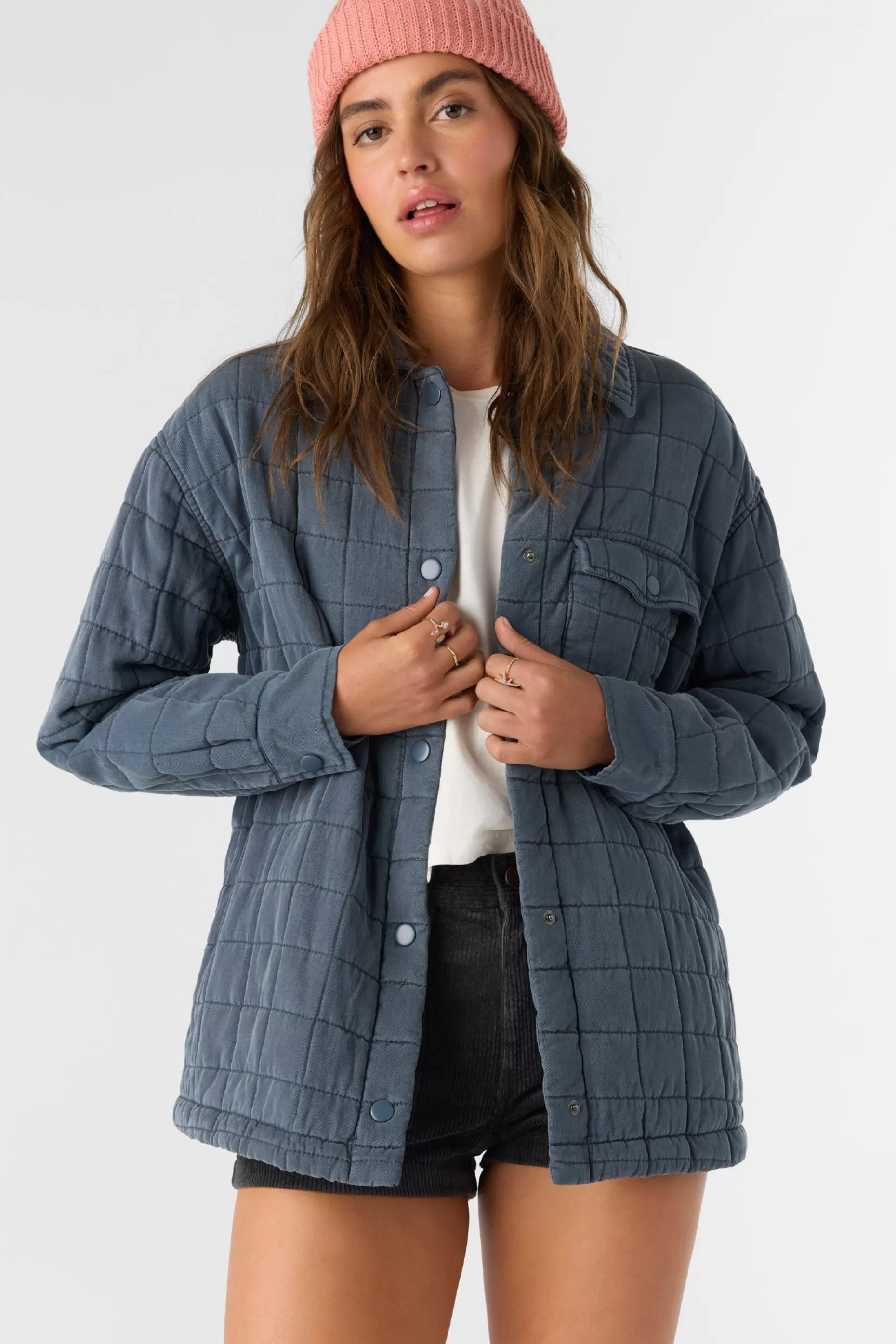 O’Neill RYA QUILTED OVERSIZED FIT SNAP FRONT JACKET^Women Jackets