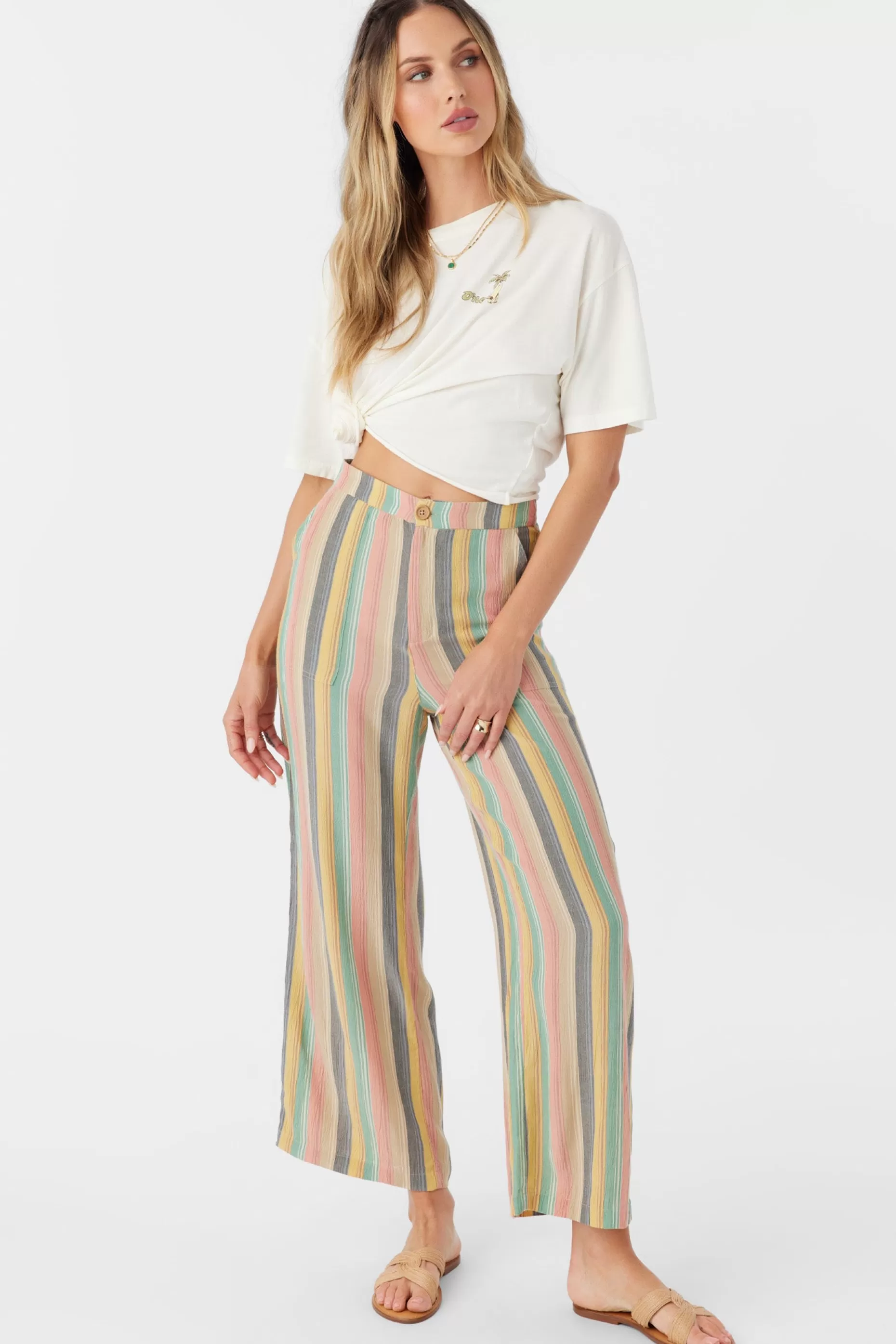 O’Neill RYLAN BEACHBOUND STRIPE WIDE LEG PANTS^Women Bottoms